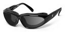 [F190541] Modelo CAPE  de AIRSHIELD (Noire Brillante, Verres Gris sans correction)