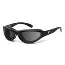[F150541] Modelo VIENTO de AIRSHIELD (Noire Brillante, Verres Gris sans correction)
